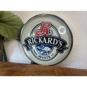 Vintage Rickard's White Ale Beer Tap Medallion Bar Insert Draft Beer Brewery